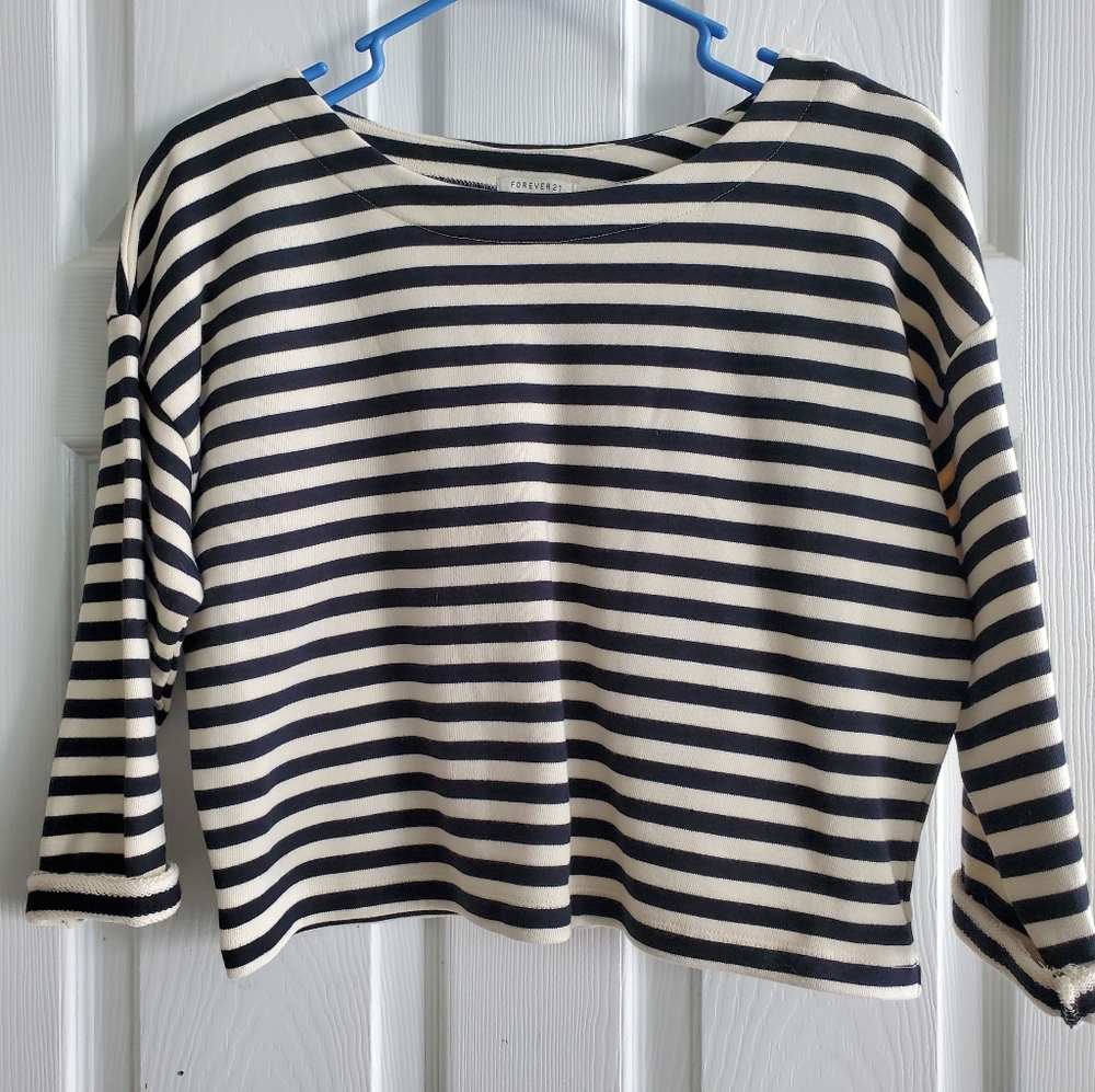NWOT Forever 21 Striped Boxy Top